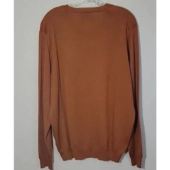 Joseph Abboud XL extra fine wool rust sweater - Picture 5 of 5